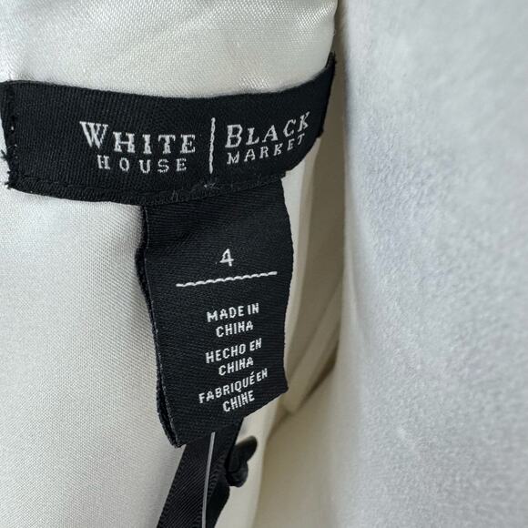 White House Black Market NWT size 4 cream knee length sleeveless sheath dress - Picture 9 of 14